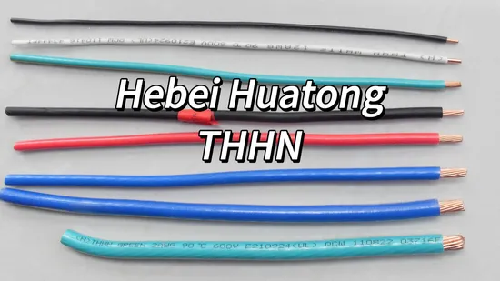 Cabo elétrico especial de cobre de núcleo único de baixa tensão 1/0 2/0 3/0 4/0 AWG Thhn 12 AWG Cabo de nylon